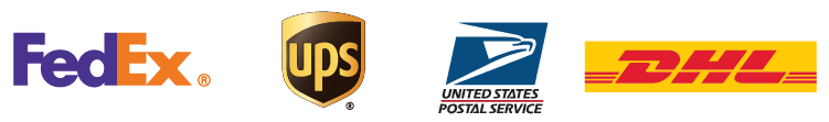 Our delivery partners: FedEx, UPS, USPS and DHL