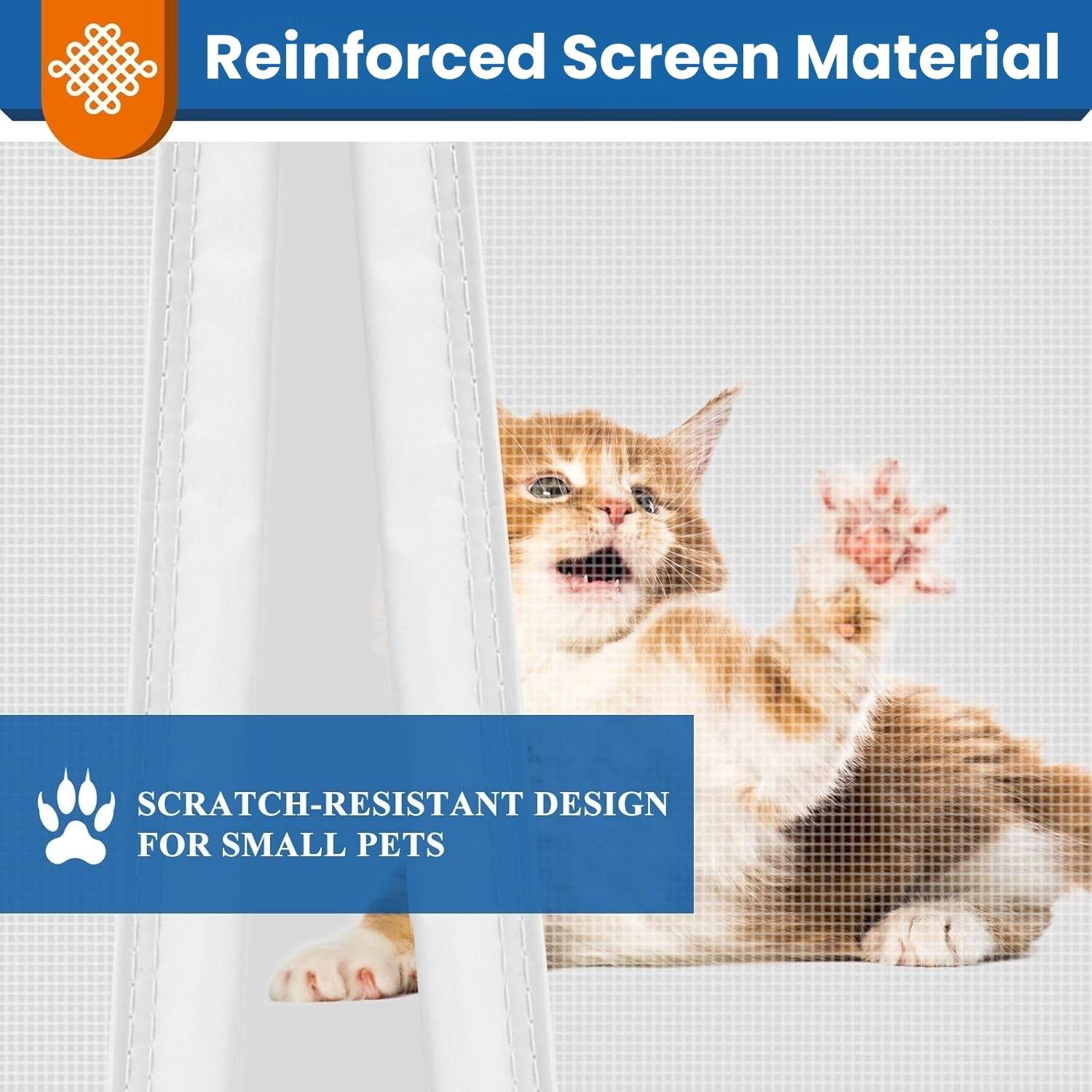 White Magnetic Screen Door - White, 19.6" (W) x 82.6"(H): image 5